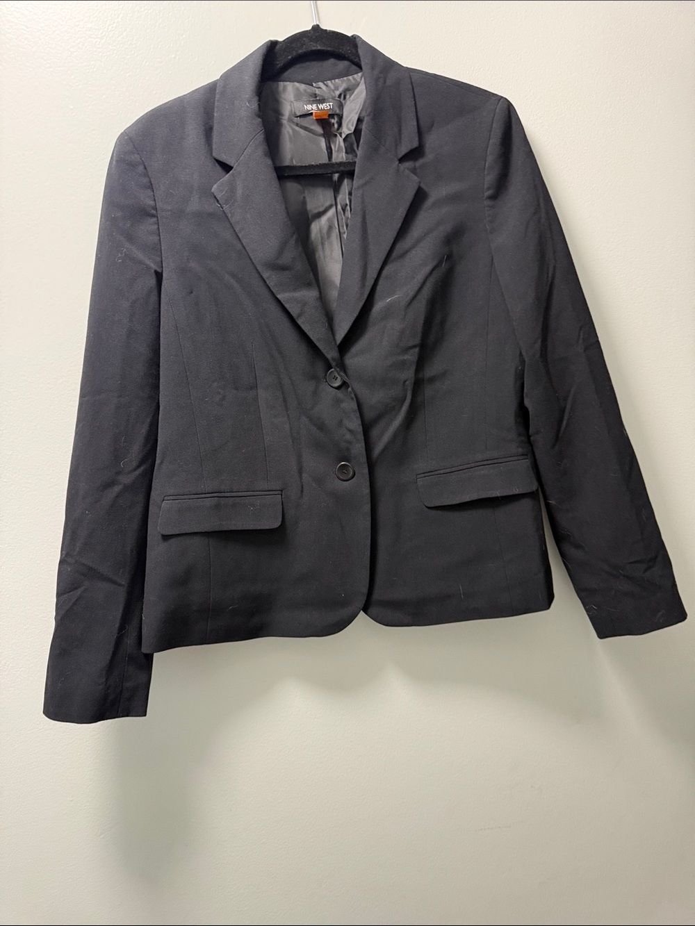 Nine West Black Single-Breasted Tailored Blazer
